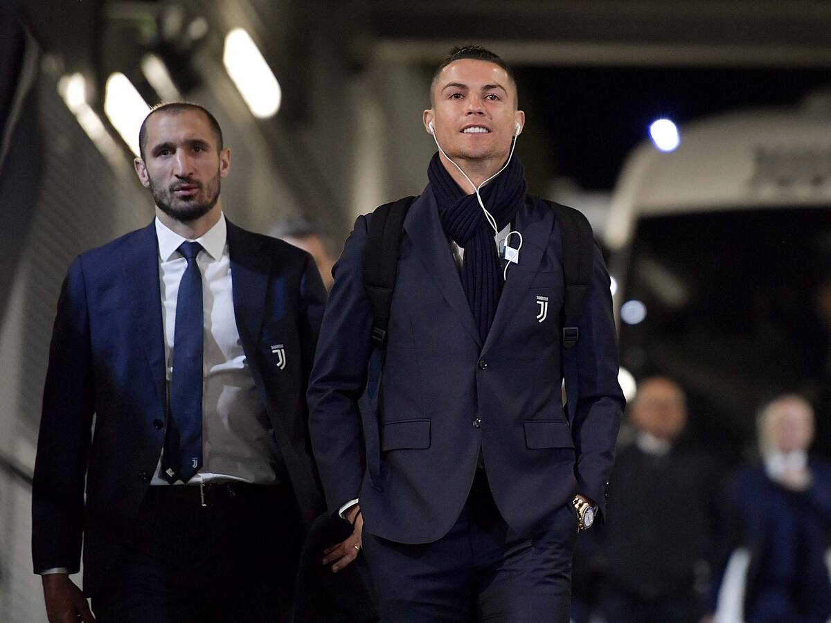Cristiano Ronaldo y su particular gesto en la previa de Juventus vs Inter