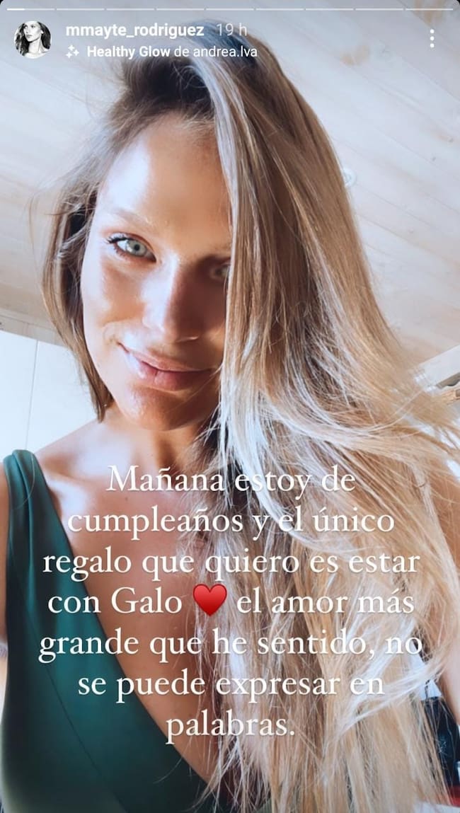Mayte Rodríguez en su primer cumpleaños como mamá: El único regalo que quiero es estar con Galo | Instagram