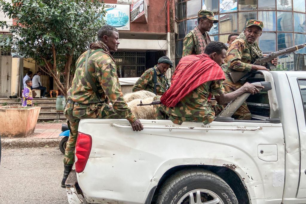 La milicia de Amhara patrulla la región de Gondar