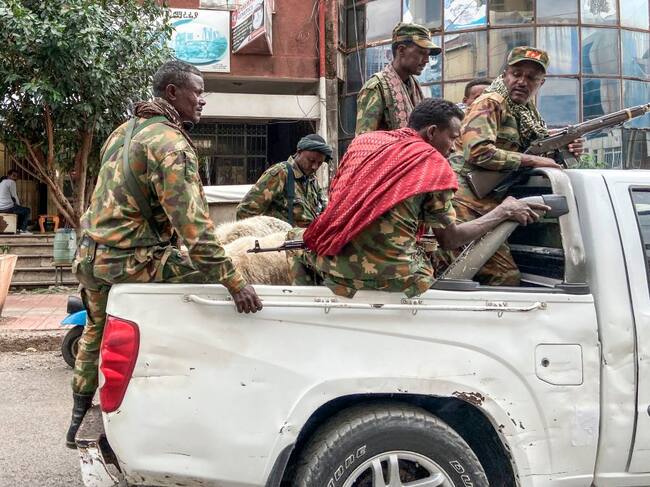 La milicia de Amhara patrulla la región de Gondar