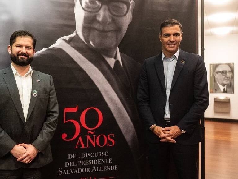 Presidente Boric conmemora 50 aniversario del discurso de Allende ante la ONU junto a su par de España