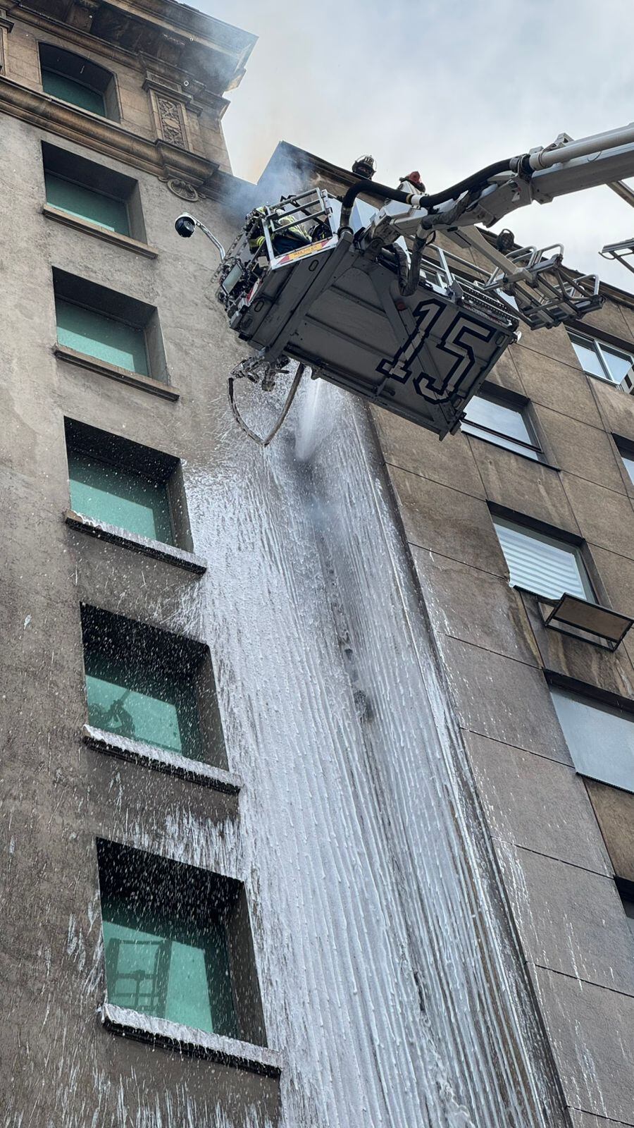 Incendio en oficinas de Gendarmería
