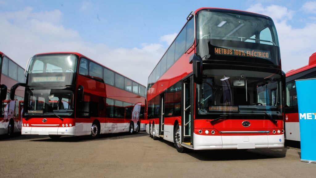 Bus de dos pisos en Santiago