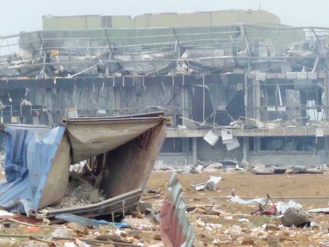 La destrucción que dejó la explosión de un arsenal militar en Guinea Ecuatorial