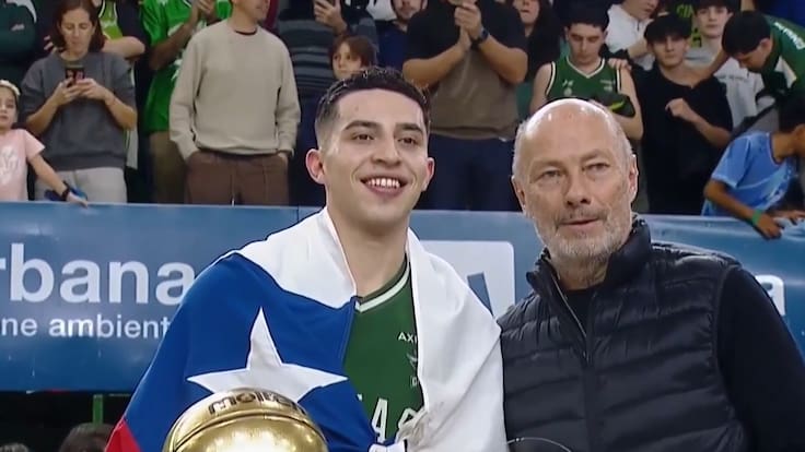 Sebastián Carrasco hace historia para el básquetbol chileno: campeón en Argentina y “jugador más valioso” de la final
