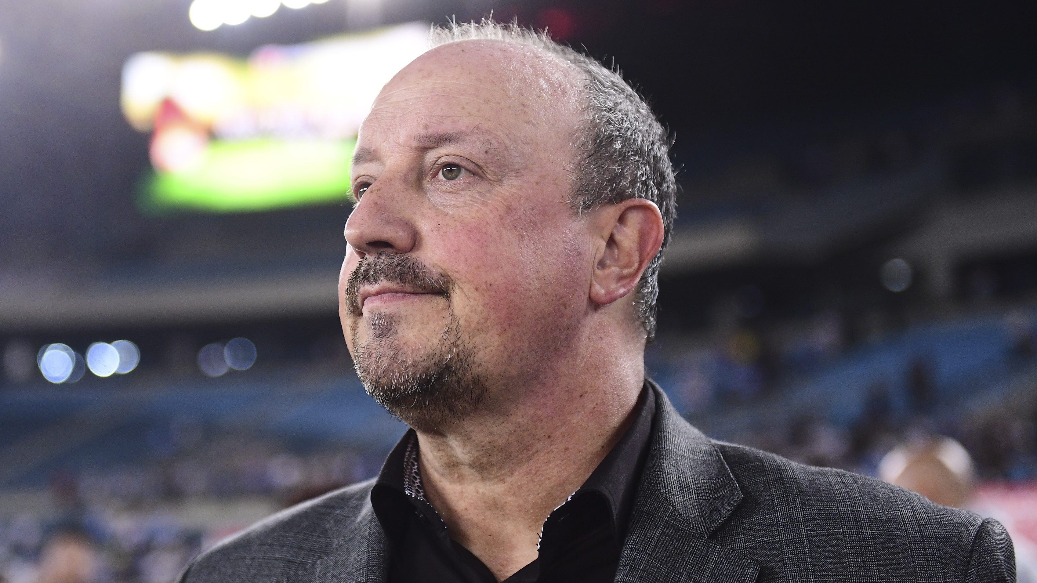 DALIAN, CHINA - JULY 07: Head coach Rafa Benitez of Dalian Yifang looks on during the 2019 Chinese Football Association Super League (CSL) 16th round match between Dalian Yifang and Henan Jianye at Dalian Sports Center Stadium on July 7, 2019 in Dalian, Liaoning Province of China. (Photo by Visual China Group via Getty Images/Visual China Group via Getty Images)