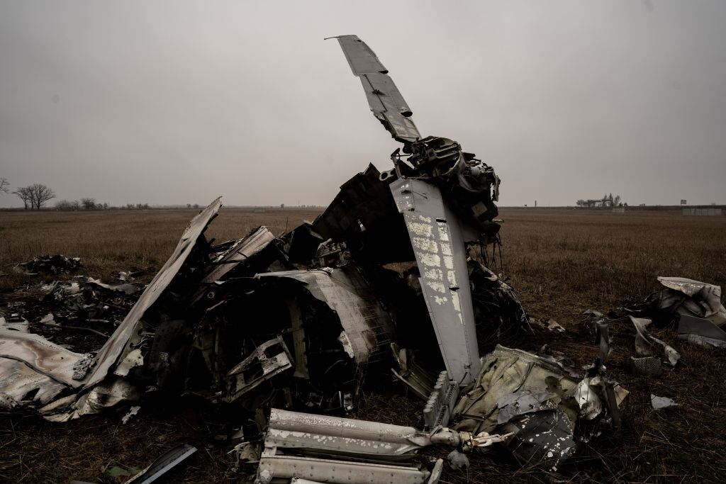 Avión de la fuerza aérea de Ucrania derribado en el Donetsk