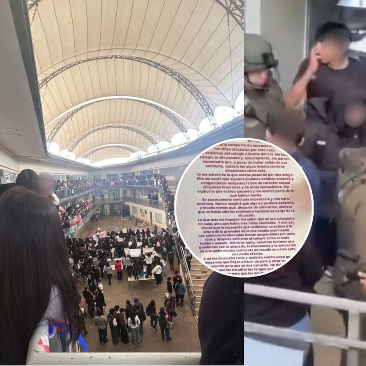 Protesta por presuntos deepfakes sexuales de alumnas termina con destrozos y Carabineros en colegio de Puente Alto