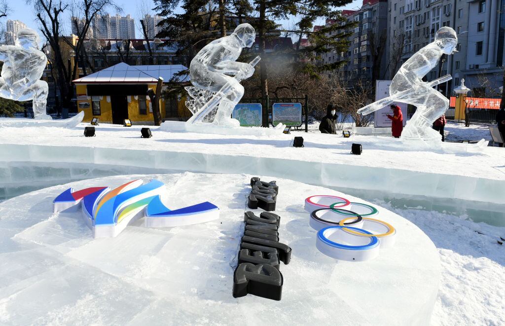 Esculturas de hielo en Harbin de los JJOO de Invierno de Pekín 2022