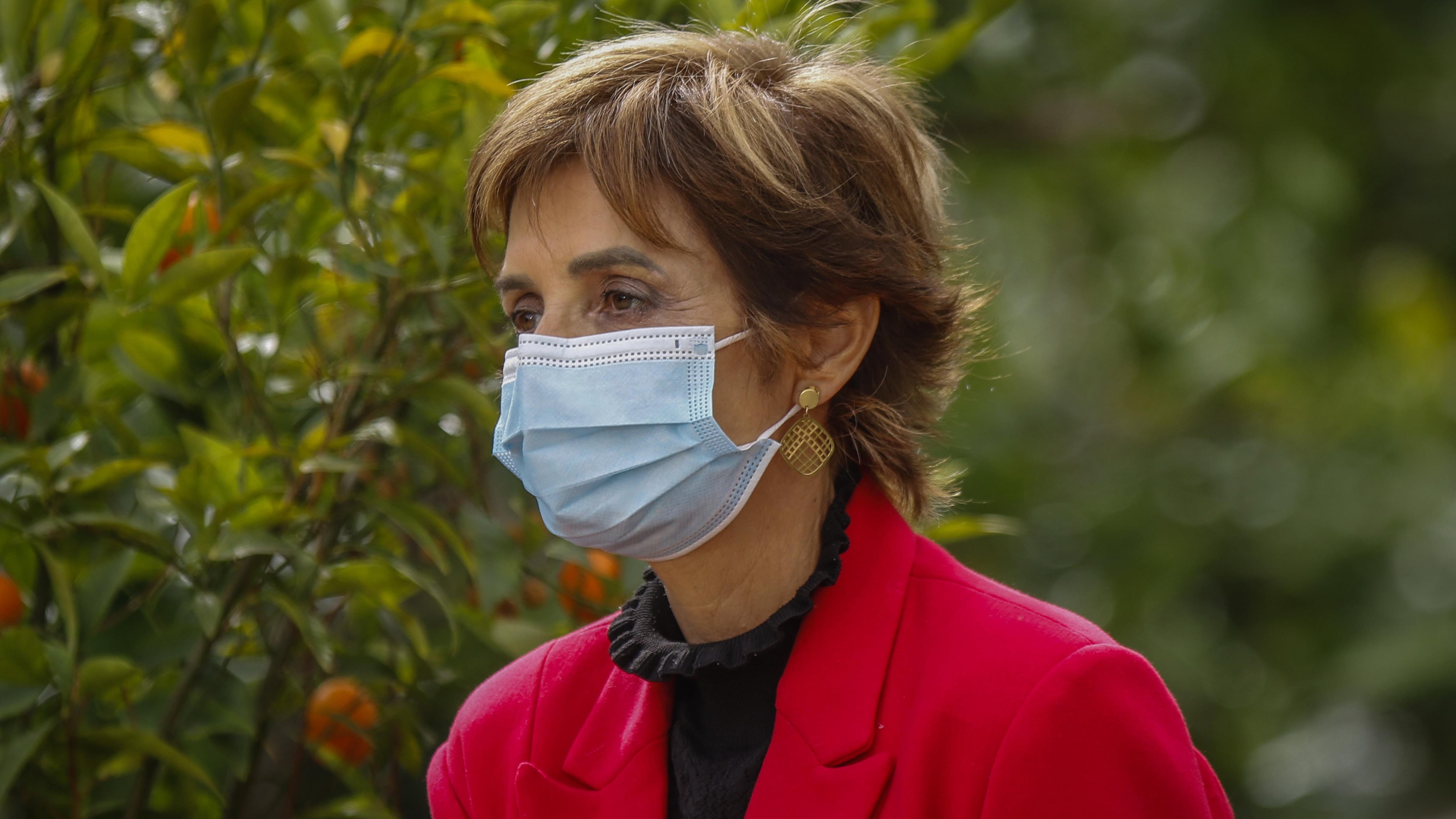11 de mayo del 2021/SANTIAGOPaula Daza, Subsecretaria de Salud la reúnion en el patio de Los Naranjos del Palacio de La Moneda, con profesionales y usuarios del programa Saludable-Mente y anuncia publicación de la nueva Ley de Protección de Salud Mental.
FOTO: SEBASTIAN BELTRAN GAETE/AGENCIAUNO