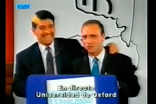Maradona y Esteban Cichello en Oxford