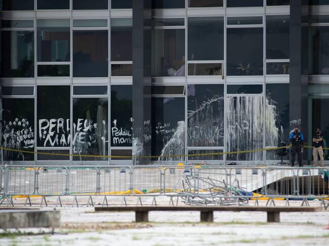 Daños provocados por los grupos de ultraderecha en la capital de Brasil