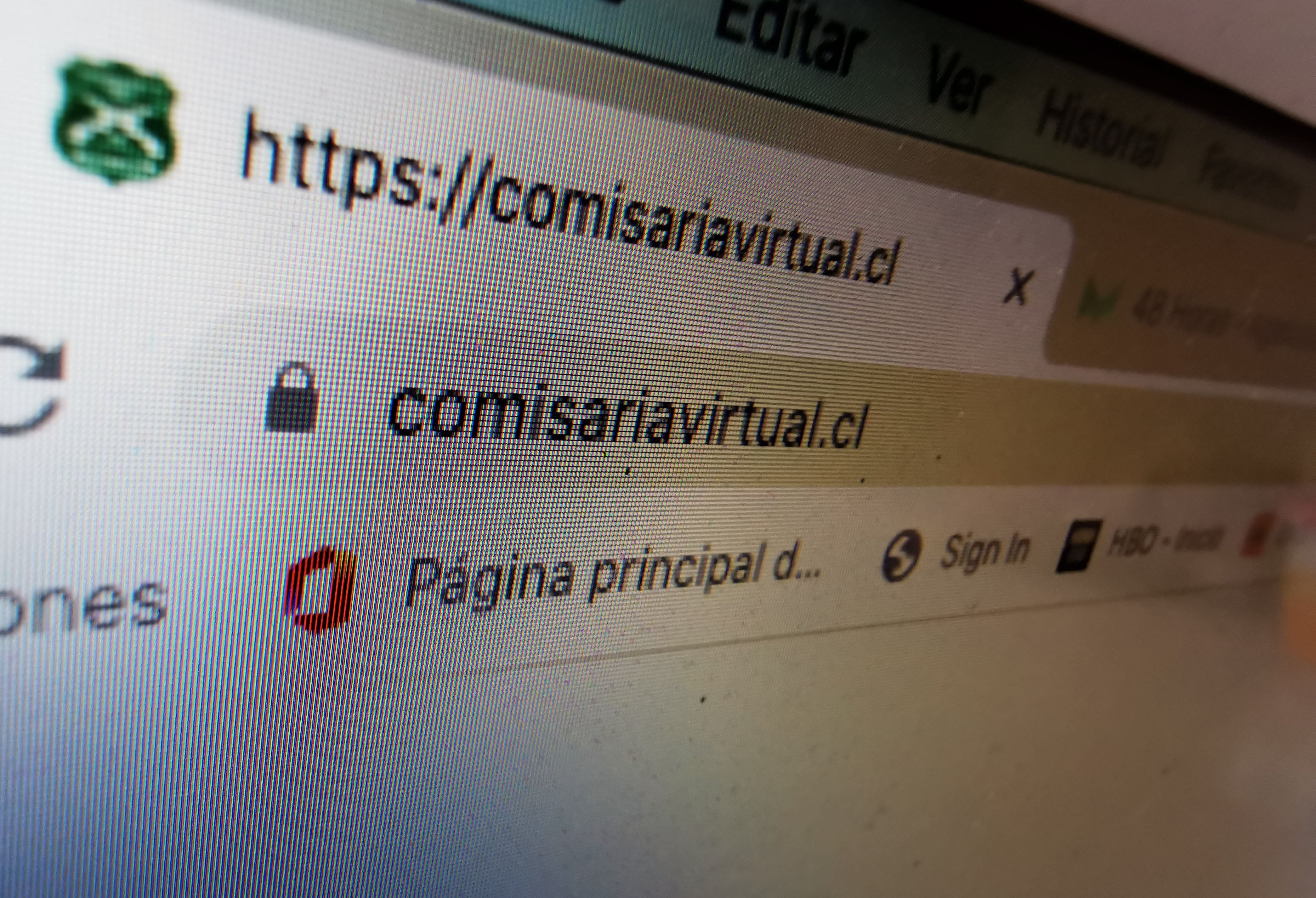 09  de Mayo de 2020/SANTIAGOLink de la pagina comiseriavirtual.cl que se encuentra caída por segundo día consecutivo al inicio de la mayor cuarenta del país ante e aumento de contagios por Covid-19 FOTO:MARIO DAVILA/AGENCIAUNO