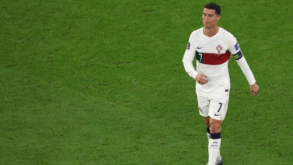 Cristiano Ronaldo se fue llorando a camarines tras quedar eliminado de Qatar 2022 con Portugal