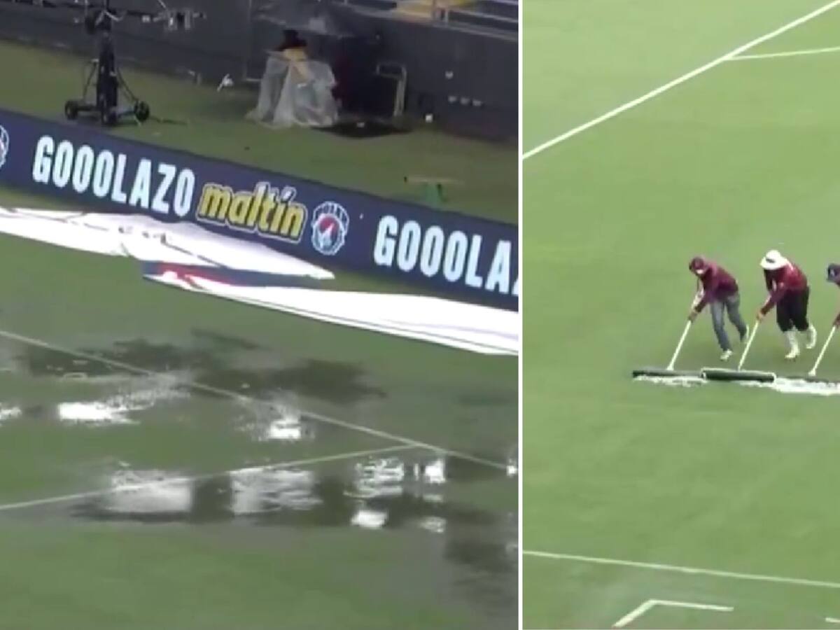 ¿Se juega? Así luce la cancha para el duelo entre Venezuela y Argentina tras intensa lluvia en Maturín