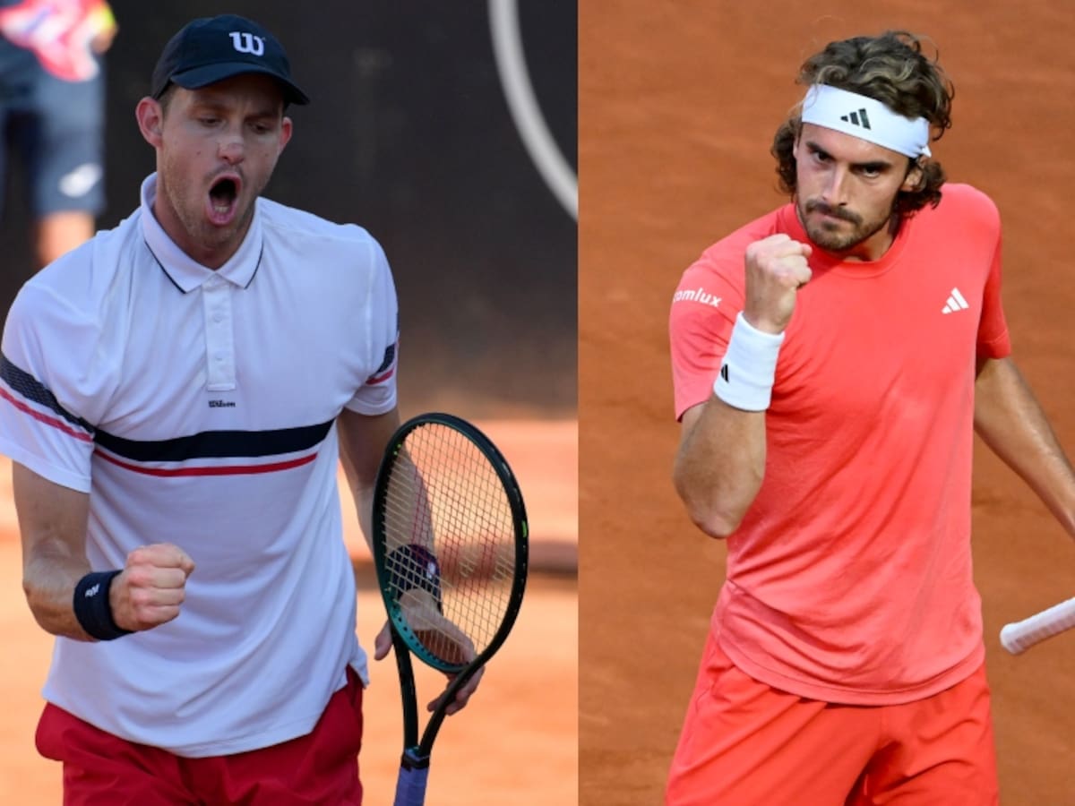 Nicolás Jarry desafiará este jueves a Stefanos Tsitsipas por los cuartos de final en Roma