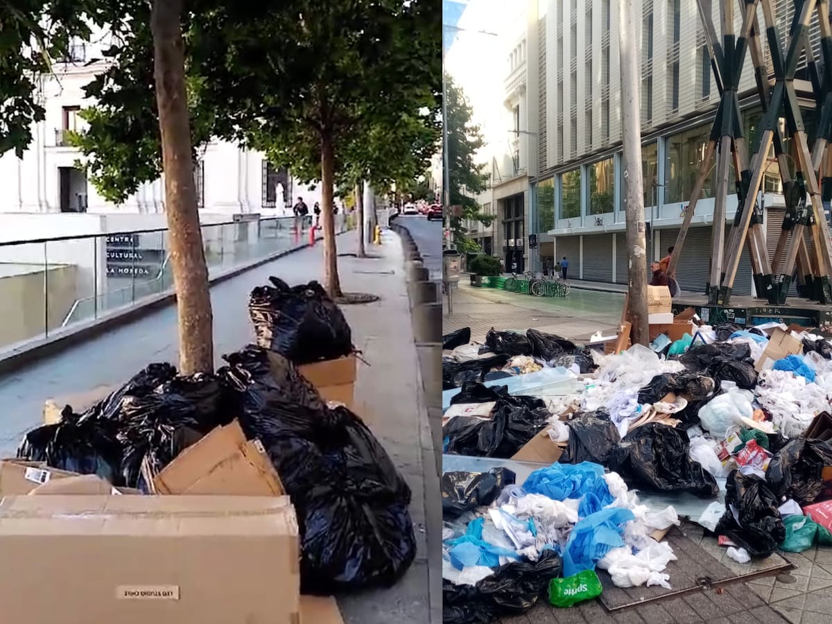 Recolectores de basura se suman al paro nacional del sector público: calles de Santiago colapsan por acumulación de residuos
