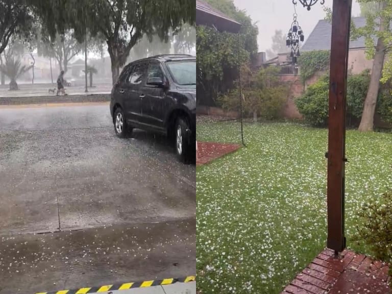 Un diluvio en pleno verano: se registran truenos, lluvia y granizos en la región Metropolitana