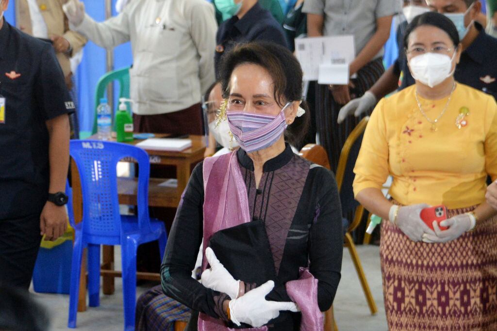 La depuesta líder birmana Aung San Suu Kyi antes del golpe militar en Myanmar
