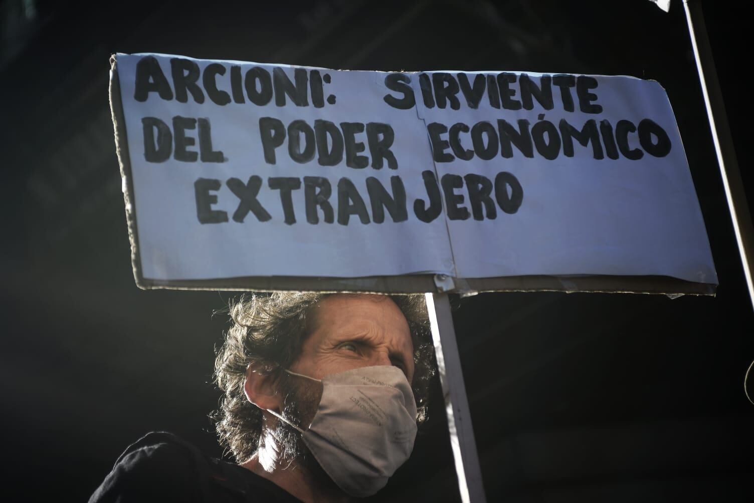 Manifestación en Chubut contra el gobernador Mariano Arcioni