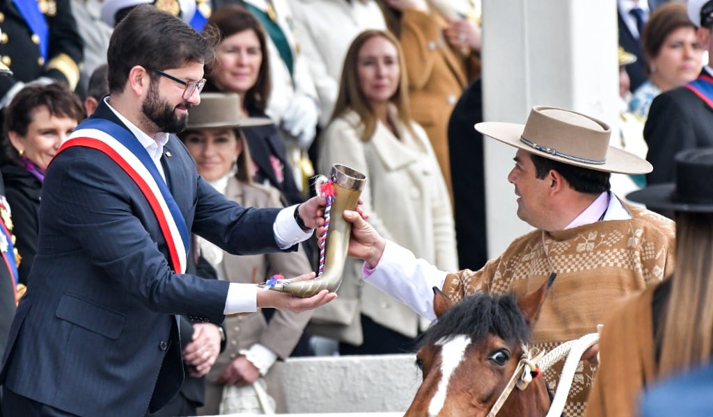 Presidente Gabriel Boric en la Parada Militar 2023 / Foto: Agencia Uno