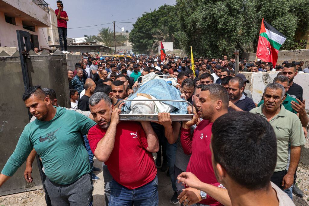 La ceremonia fúnebre de un adolescente palestino asesinado en Cisjordania