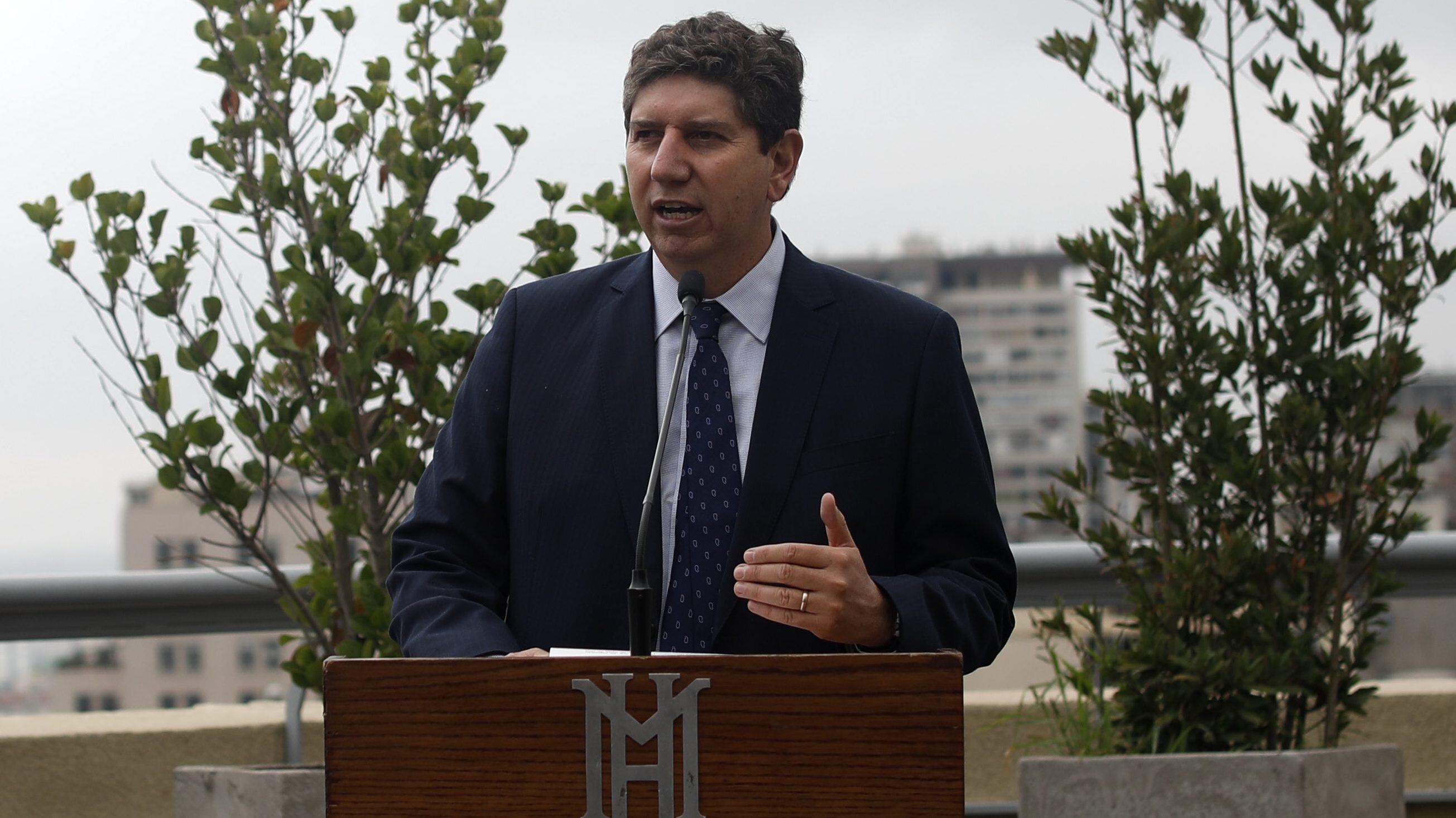 01 de Febrero de 2021/SANTIAGO El Ministro de Hacienda,Rodrigo Cerda, se refiere a la cifra del IMACEC de diciembre, en las dependencias de dicho ministerio.
FOTO:CRISTOBAL ESCOBAR/AGENCIAUNO