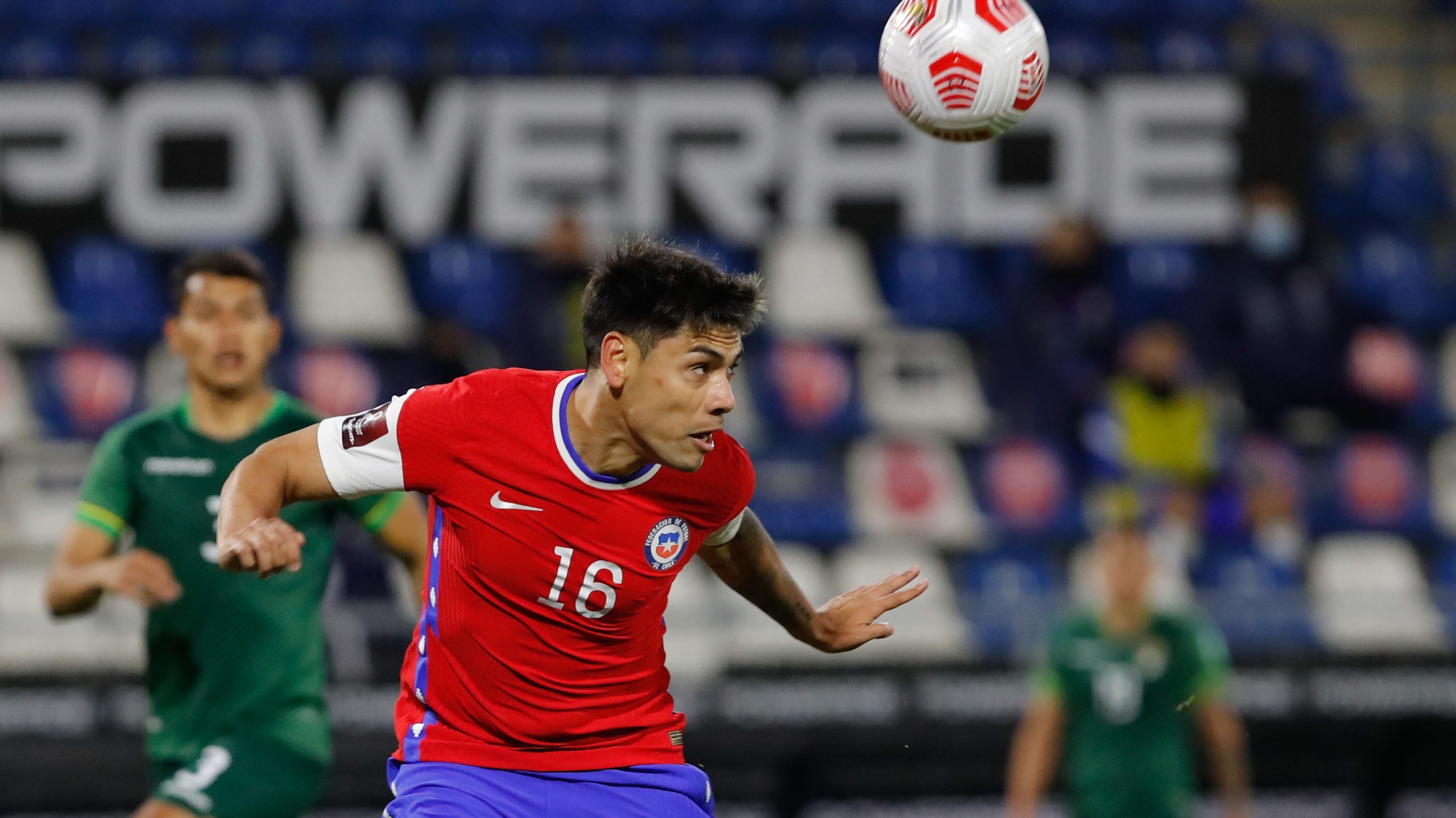 9 de Junio del 2021/SANTIAGOFelipe Mora ,durante el partido valido por las Clasificatorias al Mundial de Qatar 2022, entre las selecciones nacionales de Chile vs Bolivia, disputado en el Estadio San Carlos de Apoquindo.
FOTO:FRANCISCO LONGA/AGENCIAUNO