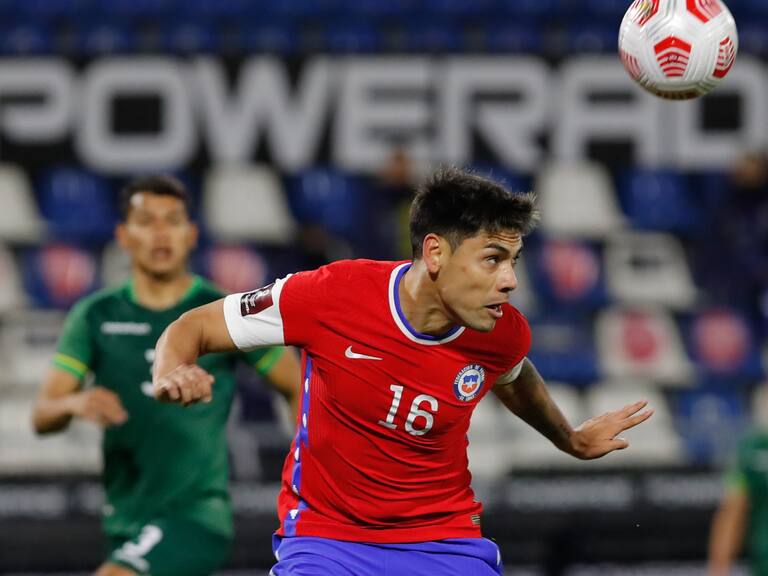 9 de Junio del 2021/SANTIAGOFelipe Mora ,durante el partido valido por las Clasificatorias al Mundial de Qatar 2022, entre las selecciones nacionales de Chile vs Bolivia, disputado en el Estadio San Carlos de Apoquindo.
FOTO:FRANCISCO LONGA/AGENCIAUNO