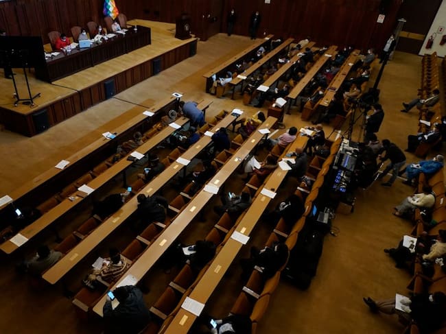 Imagen de una sesión en el congreso de Bolivia en la ciudad de La Paz
