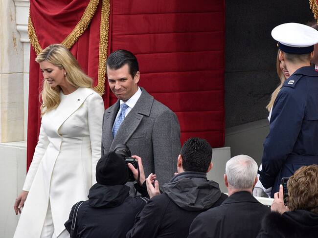 Ivanka Trump y Donald Trump Junior durante un acto en Washington