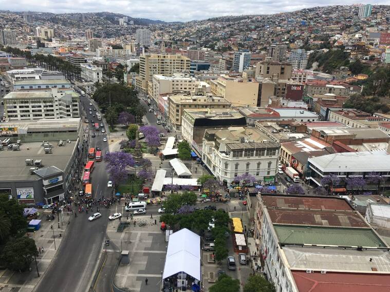Imagen panorámica de la ciudad de Valparaíso