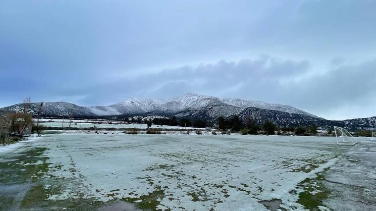 Todo nevado: así amanece la Ciudad de Campeones, recinto de entrenamiento del Audax Italiano