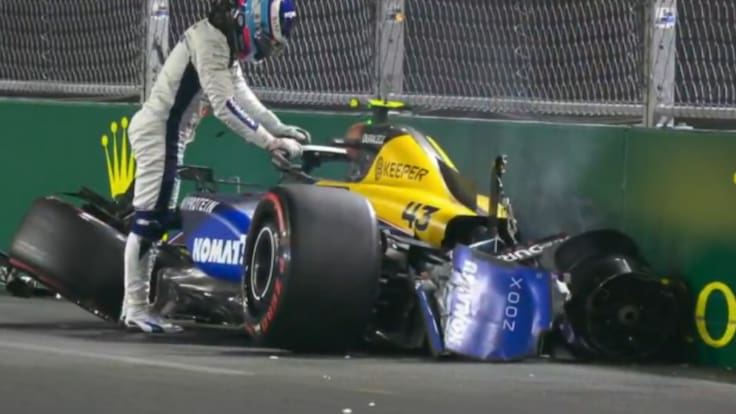 Argentino Franco Colapinto sufrió grave choque durante las clasificaciones del GP de Las Vegas
