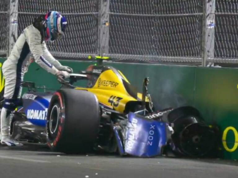 Argentino Franco Colapinto sufrió grave choque durante las clasificaciones del GP de Las Vegas