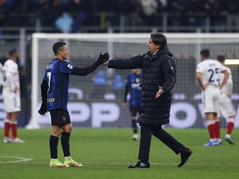 Alexis Sánchez fue alabado por Simone Inzaghi: «Estoy muy satisfecho con su trabajo»
