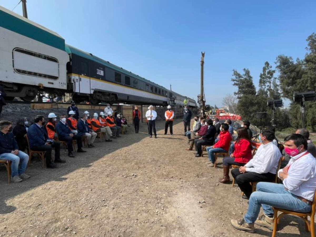 Comienzan las obras del nuevo recorrido en tren que unirá Santiago y Melipilla