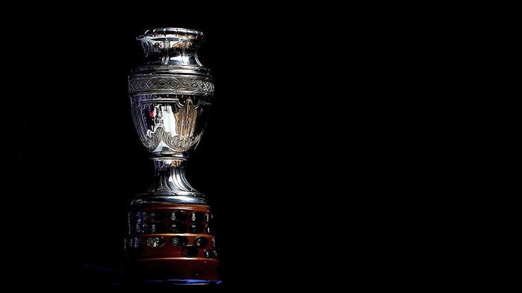MEXICO CITY, MEXICO - MAY 18: Copa America Trophy during theTrophy Tour at Marti Store on May 18, 2011 in Mexico City, Mexico. Copa America will start on July 1st until July 24th in Argentina. (Photo by Hector Vivas/Jam Media/LatinContent via Getty Images)