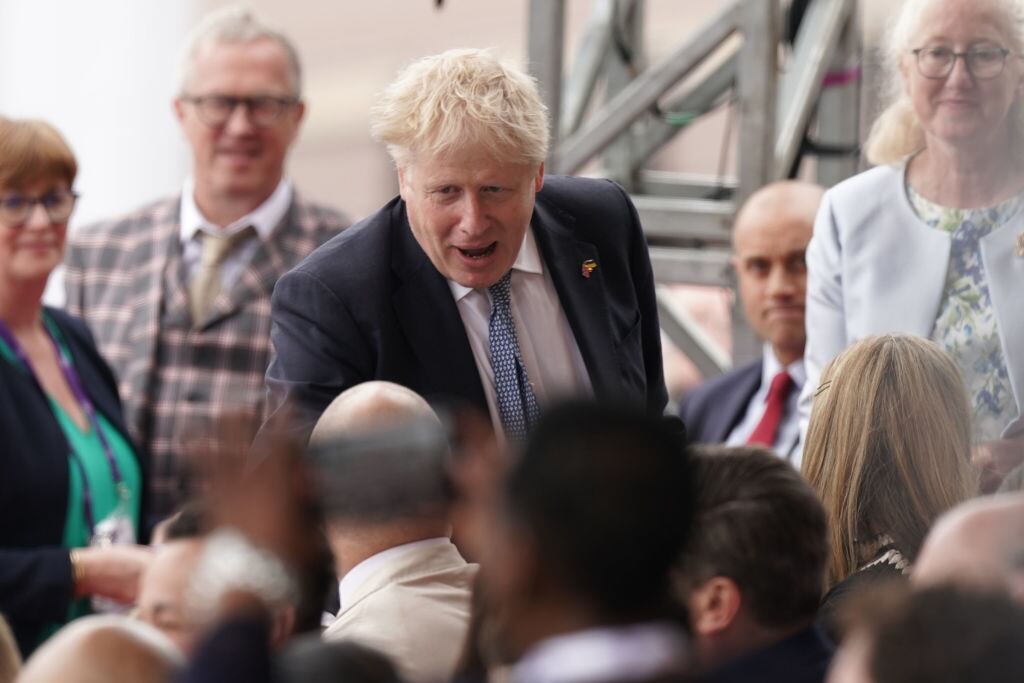 El primer ministro británico Boris Johnson en los festejos de Isabel II