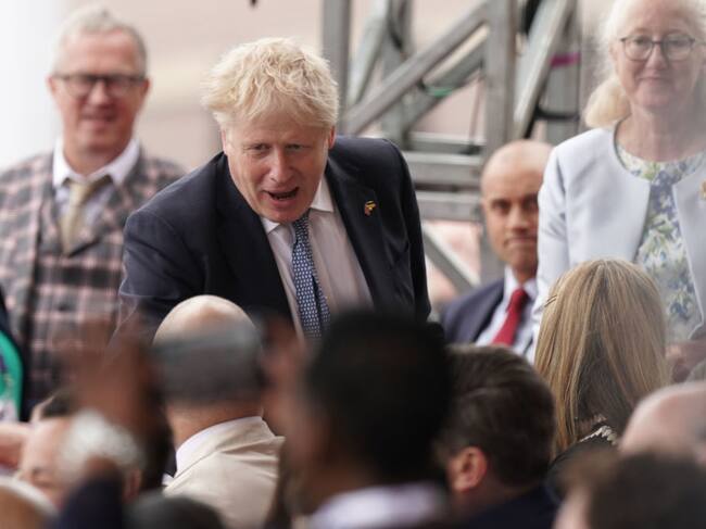 El primer ministro británico Boris Johnson en los festejos de Isabel II