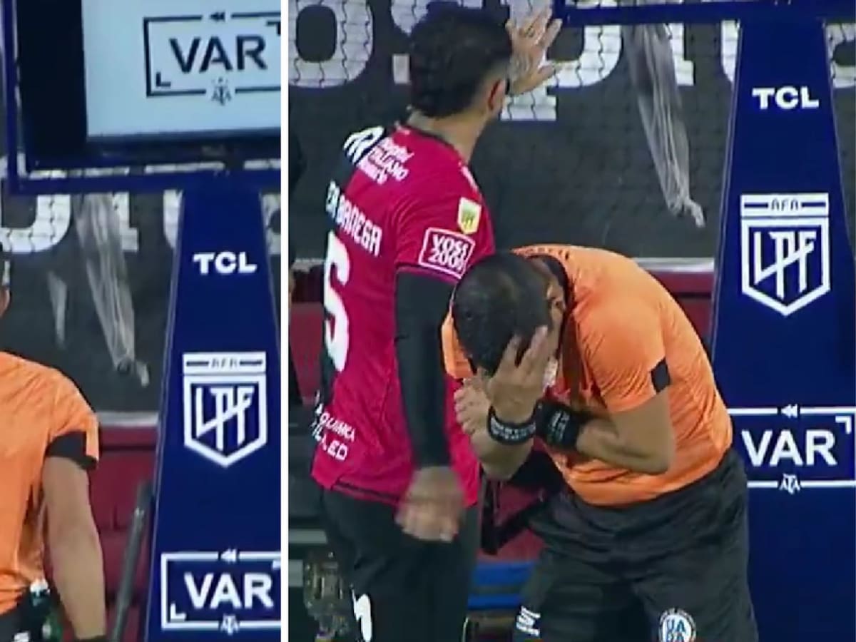 Escándalo en el fútbol argentino: árbitro es agredido con un proyectil durante revisión del VAR