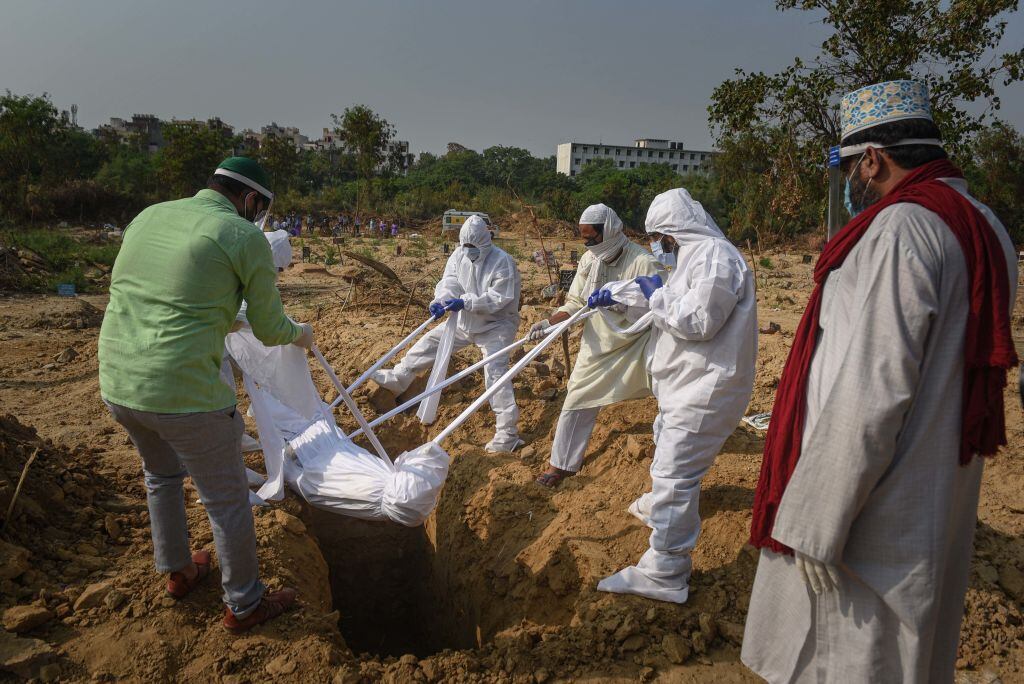 Funeral de una víctima del Covid-19 en India