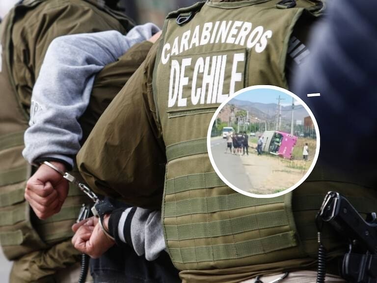 Detienen a conductor de bus que huyó tras volcar durante peregrinación a Lo Vásquez