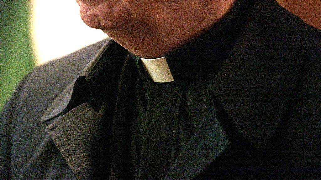 403101 05: The collar of a priest is seen at St. Adalbert Catholic Church March 29, 2002 in Chicago, IL. Good Friday's "Way of the Cross" services is celebrated by Roman Catholics all over the world. (Photo by Tim Boyle/Getty Images)