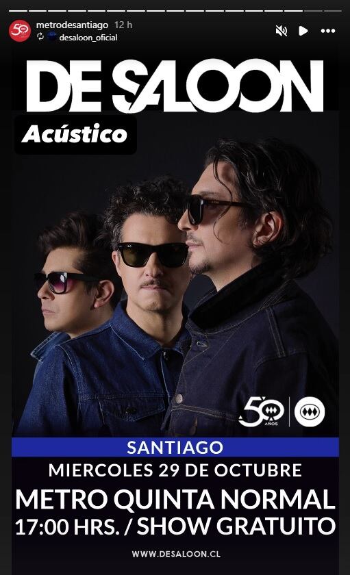Captura Instagram @metrodesantiago