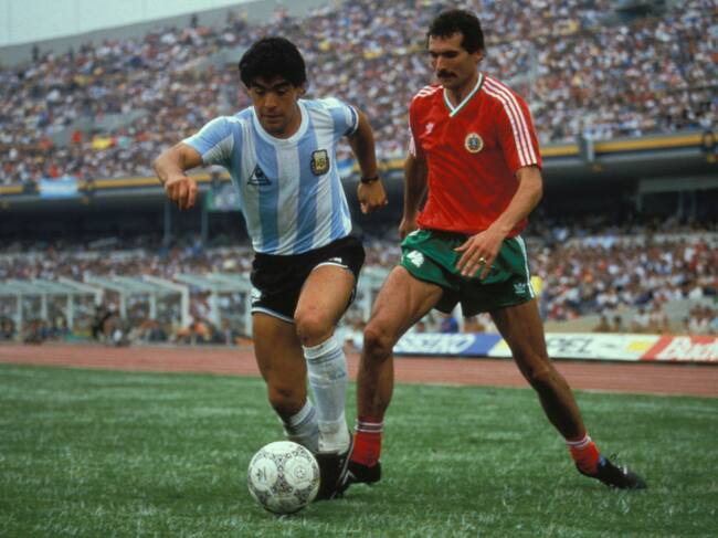 Maradona ante Bulgaria en el Mundial de México 1986