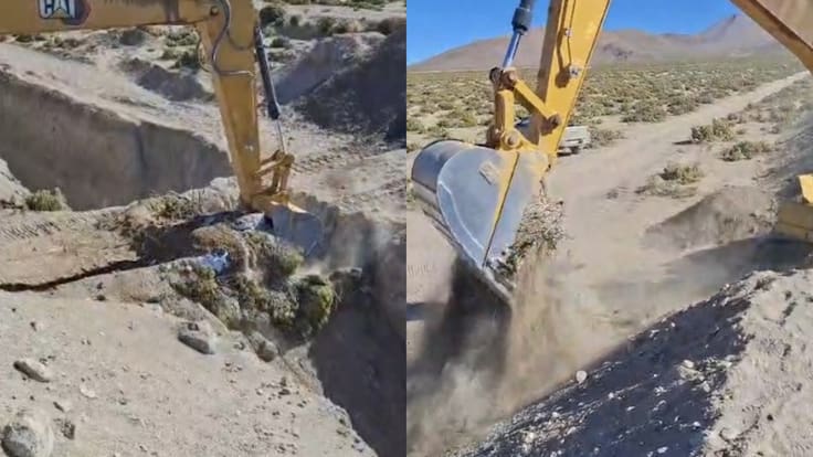 Autoridades destruyen puente clandestino sobre la zanja de Colchane