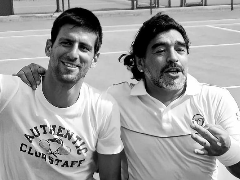 Novak Djokovic y su sentida despedida a Diego Maradona: «Descansa en el paraíso, leyenda»