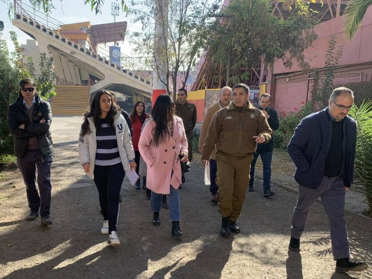 Azul Azul visitó el estadio Santa Laura para organizar la seguridad del duelo por Copa Chile