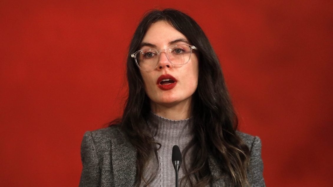 20 de Junio de 2022/SANTIAGOLa Ministra Vocera de Gobierno,Camila Vallejo, realiza un punto de prensa al termino del Comit Poltico, en el Palacio de la Moneda.
FOTO: CRISTOBAL ESCOBAR/AGENCIAUNO